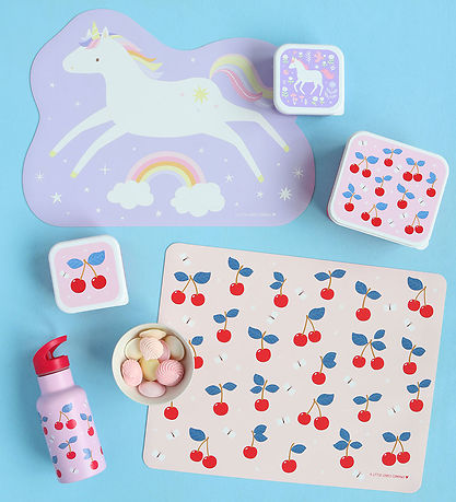 A Little Lovely Company Dækkeserviet - Vinyl - Jumping Unicorn