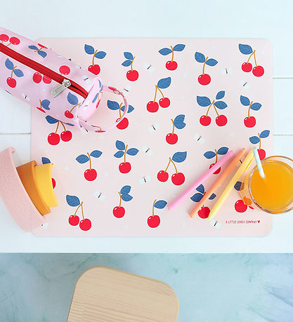 A Little Lovely Company Dækkeserviet - Vinyl - Cherries