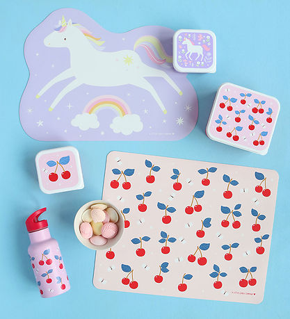 A Little Lovely Company Dækkeserviet - Vinyl - Cherries