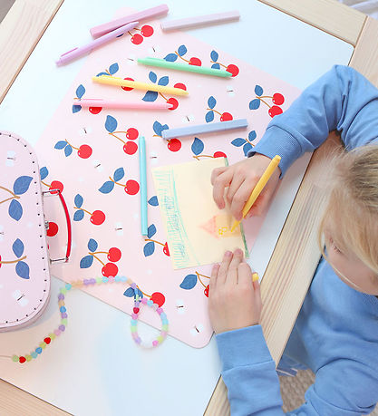 A Little Lovely Company Dækkeserviet - Vinyl - Cherries