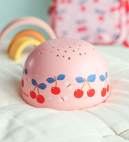A Little Lovely Company Projektørlampe - 14x9 cm - Cherries