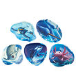 Ergobag Velcromærker - 5 stk. - Underwater