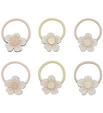 Mimi & Lula Elastic Hair Bands - 6-Pack - Mini Blossom Peaches D