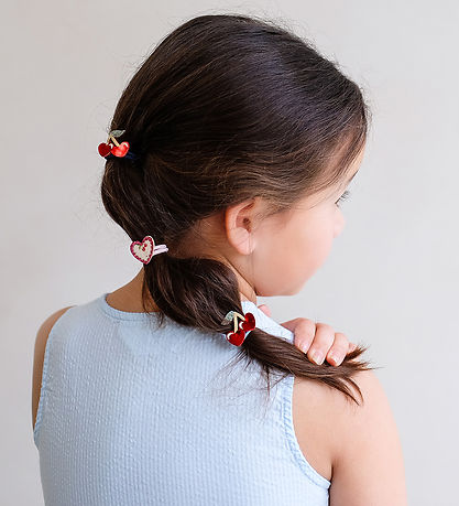 Mimi & Lula Hårelastikker - 6-pak - Mini Red Cherried Mon Cheri