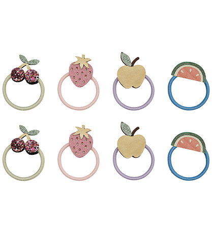 Mimi & Lula Hårelastikker - 8-pak - Mini Fruit Salad Spring on t