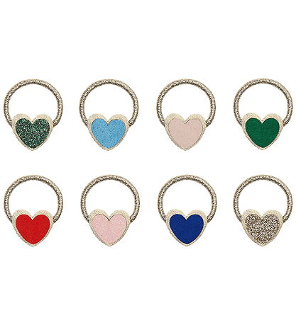 Mimi & Lula Hårelastikker - 8-pak - Mini Heartbeam