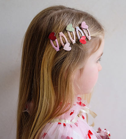Mimi & Lula Hårspænder - 5-pak - Mini Heart Valentines