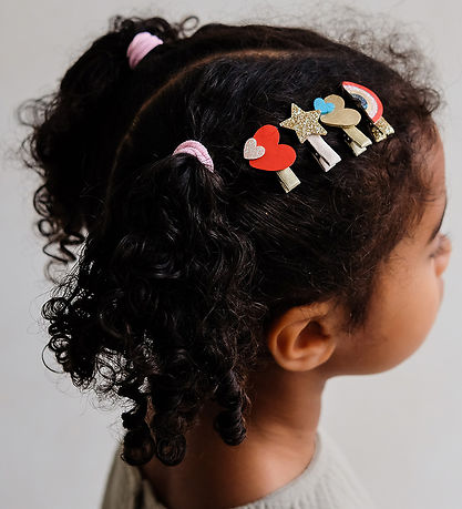 Mimi & Lula Hårspænder - 8-pak - Mini Rainbow Heartbeam