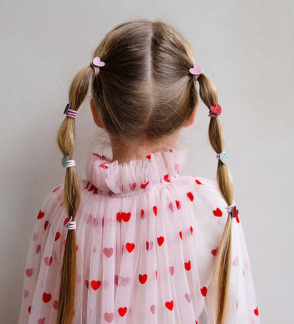 Mimi & Lula Hårelastikker - 8-pak - Mini Heart Valentines