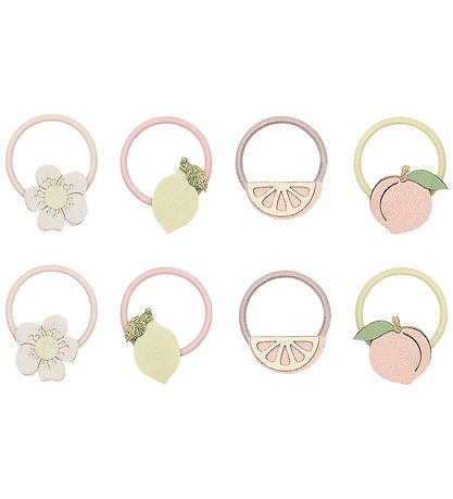 Mimi & Lula Hårelastikker - 8-pak - Mini Citrus Peaches and Crea