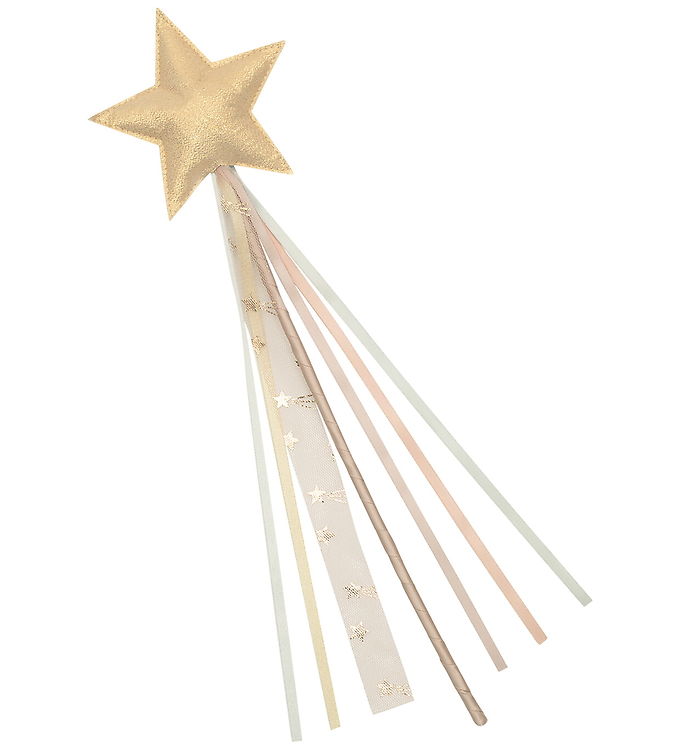 Tryllestav guld med satinbånd - Mimi & Lula