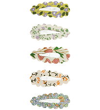 Mimi & Lula Hair Clips - 5-Pack - Scalloped Spring on the Farm
