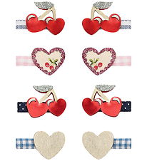Mimi & Lula Hair Clips - 8-Pack - Mini Red Cherries Mon Cheri