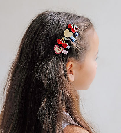 Mimi & Lula Pinces à Cheveux - 8 Pack - Mini Cerises rouges Mon 
