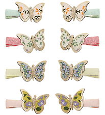 Mimi & Lula Hair Clips - 8-Pack - Mini Floral Bow Tie Spring Wed