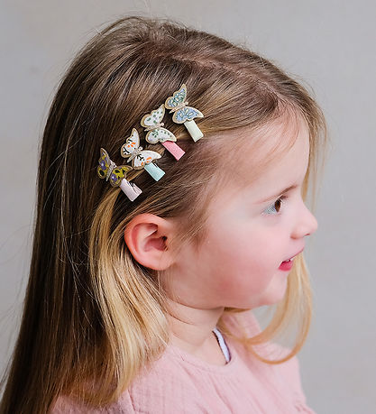 Mimi & Lula Hårspænder - 8-pak - Mini Floral Butterfly Spring on