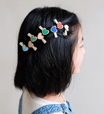 Mimi & Lula Hårspenner - 8-pack - Mini Hjertestråle