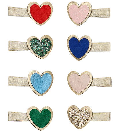 Mimi & Lula Hårspenner - 8-pack - Mini Hjertestråle