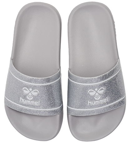 Hummel Badesandaler - Pool Slide Glitter Jr - Lunar Rock
