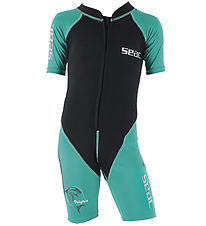 Seac Badeheldragt - Dolphin Shorty Kid - 1,5 mm - Sort/Tiffany