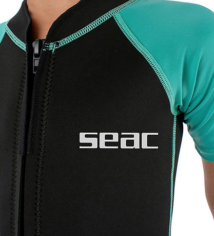 Seac Våddragt - Dolphin Shorty Kid - 1,5 mm - Black/Tiffany