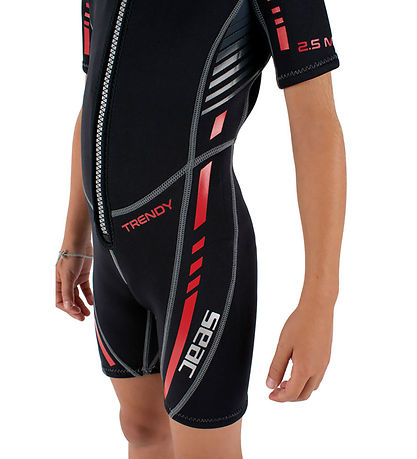 Seac Våddragt - Trendy Shorty Kid - 2,5 mm - Sort/Rød