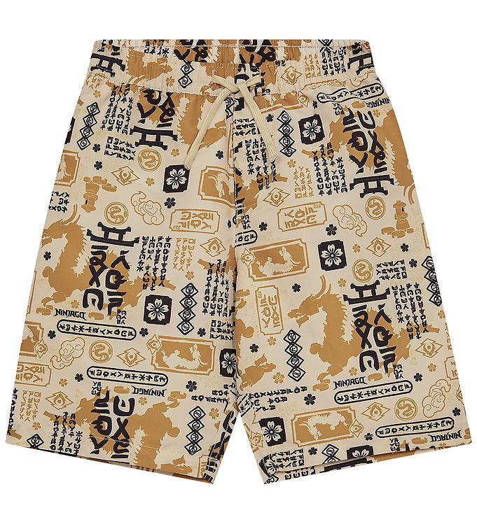 LEGO ® Ninjago Badeshorts - LwAiko - Mørk Off-white m. Print