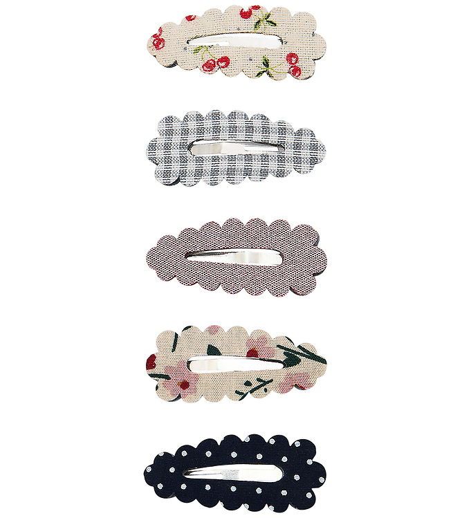 Mimi & Lula Hårspænder - 5-pak - Mini Scalloped Edge Mon Cheri