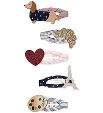 Mimi & Lula Hårspænder - 5-pak - Mini Paris Mon Cheri