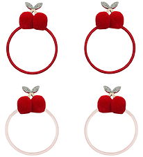 Mimi & Lula Hårelastikker - 4-pak - Pom Pom Cherries Mon Cheri