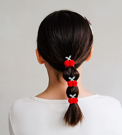 Mimi & Lula Hårelastikker - 4-pak - Pom Pom Cherries Mon Cheri