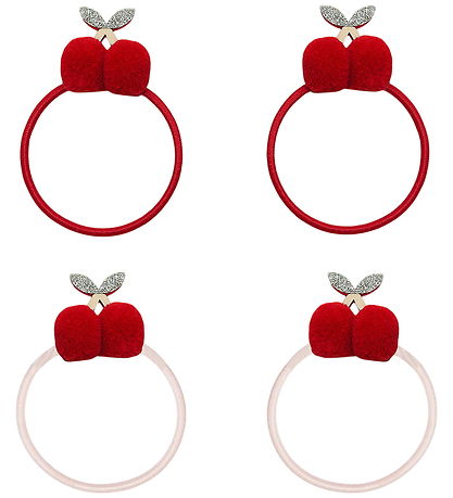 Mimi & Lula Hårelastikker - 4-pak - Pom Pom Cherries Mon Cheri