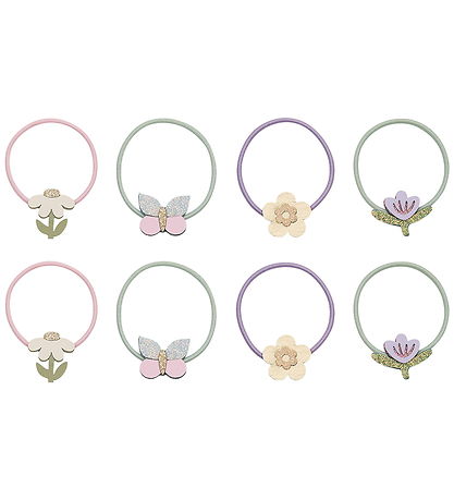 Mimi & Lula Hårelastikker - 8-pak - Flower Garden Bouquet