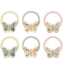 Mimi & Lula Hårstrikker - 6-pack - Mini Floral Sløyfe Spring