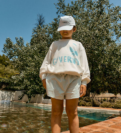 Tiny Cottons Kasket - Fine Stripes - Light Cyan