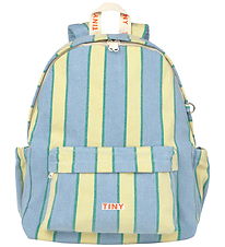 Tiny Cottons Rygsæk - Retro Stripes - Light Wash Denim