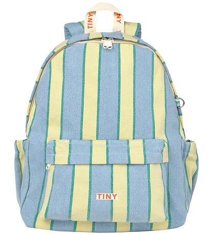 Tiny Cottons Rygsæk - Retro Stripes - Light Wash Denim