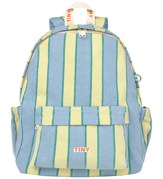 Tiny Cottons Rygsæk - Retro Stripes - Light Wash Denim