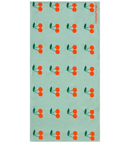 Tiny Cottons Håndklæde - Cherries - Washed Emerald