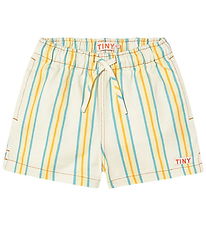 Tiny Cottons Shorts - Denim - Multicolor Stripes - Off-white