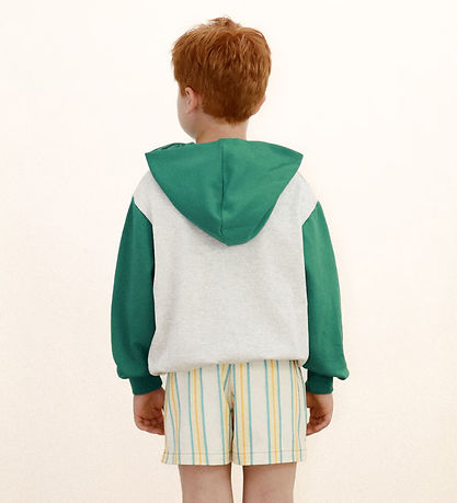 Tiny Cottons Shorts - Denim - Multicolor Stripes - Off-white