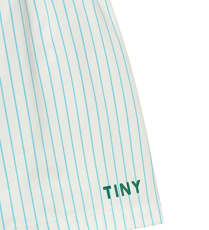 Tiny Cottons Badeshorts - Fine Stripes - Light Cyan