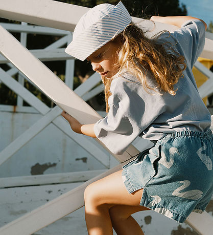 Tiny Cottons Shorts - Big Swan - Medium Wash Denim