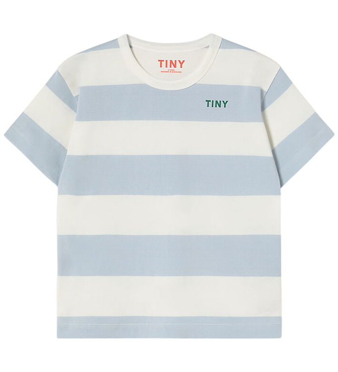Tiny Cottons T-shirt - Stripes - Washed Blue