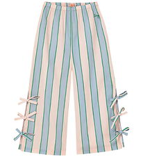 Tiny Cottons Bukser - Retro Stripes Bows - Pastel Pink