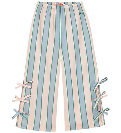 Tiny Cottons Bukser - Retro Stripes Bows - Pastel Pink