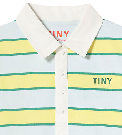 Tiny Cottons Polobluse - Sweat - Retro Stripes - Ice Bluee 
