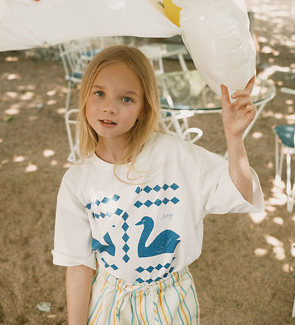 Tiny Cottons T-shirt - Swans Diamonds - Off-white