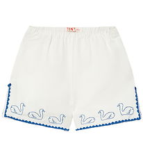 Tiny Cottons Shorts - Hør - Off-white m. Svaner