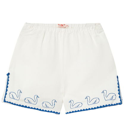 Tiny Cottons Shorts - Hør - Off-white m. Svaner